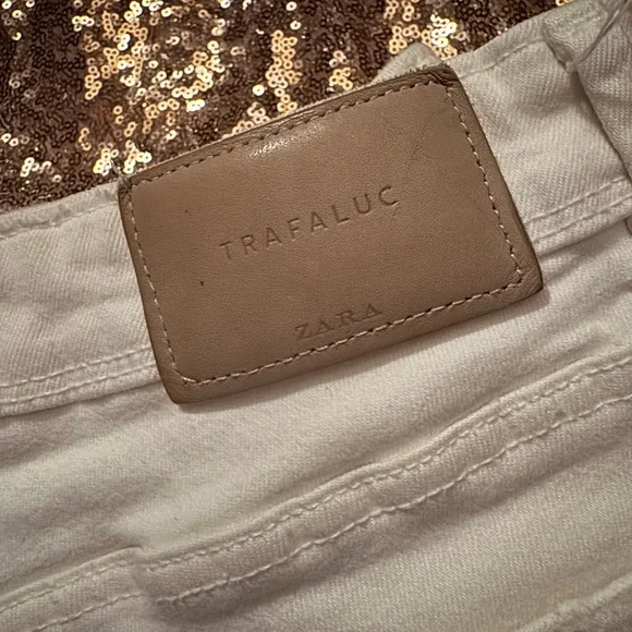 Zara White Ripped Skinny Jeans Versatile Style - Picture 3 of 4